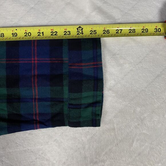 Old Navy 2 Piece Flannel Plaid Pajama Set Green Red Blue Pockets Men's Sz XL - Picture 10 of 11